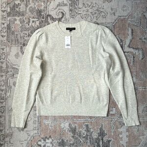 NWT Banana Republic Grey Crew Neck Knit Sweater Size M